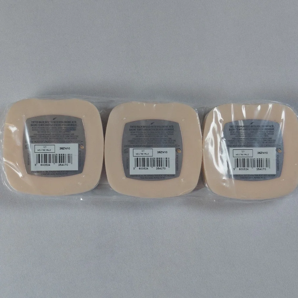 Lot Of 3 L'Oreal Paris Hyaluronic Acid True Match Tinted Balm 2.5 Neutral Light